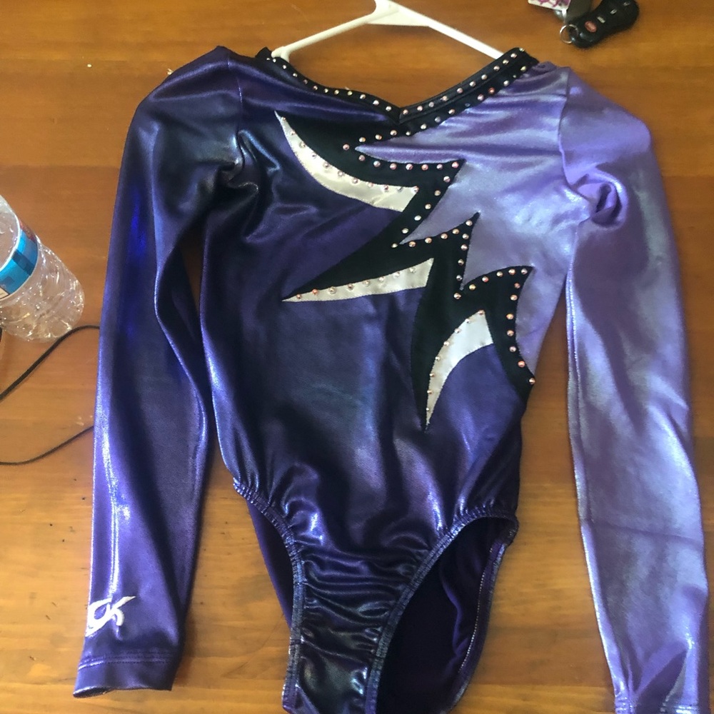 purple GK competition leotard